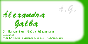 alexandra galba business card